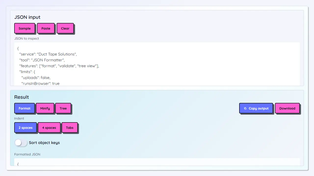JSON Formatter / Validator / Viewer teaser image
