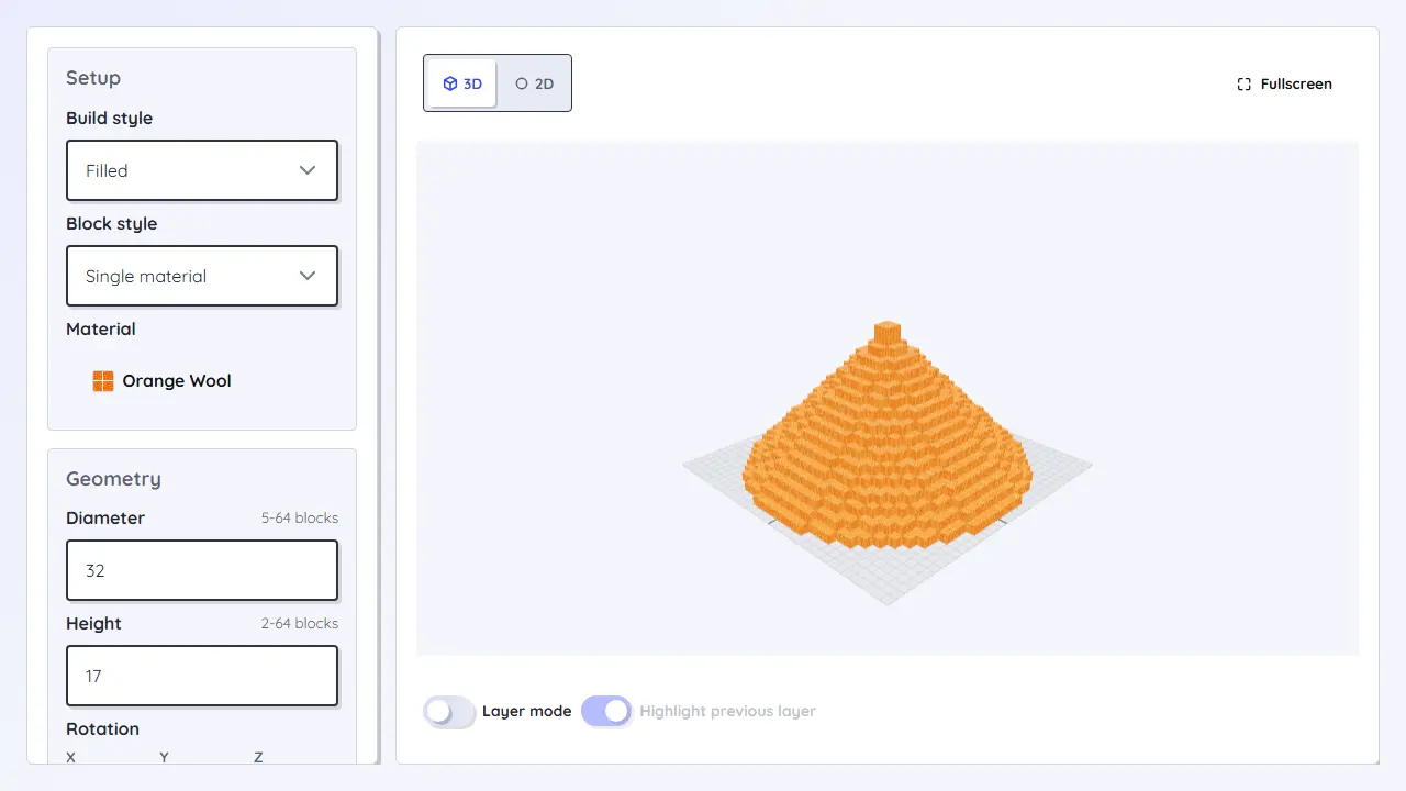 Minecraft Cone Generator teaser image