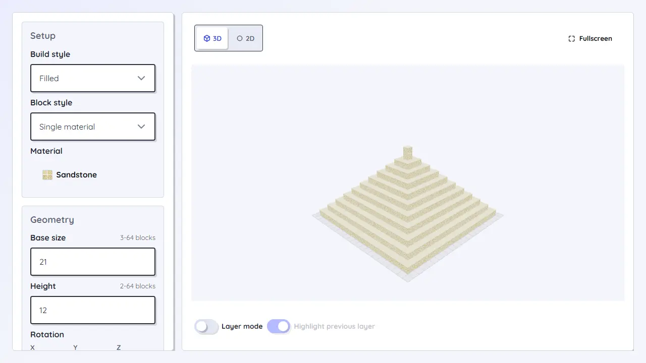 Minecraft Pyramid Generator teaser image