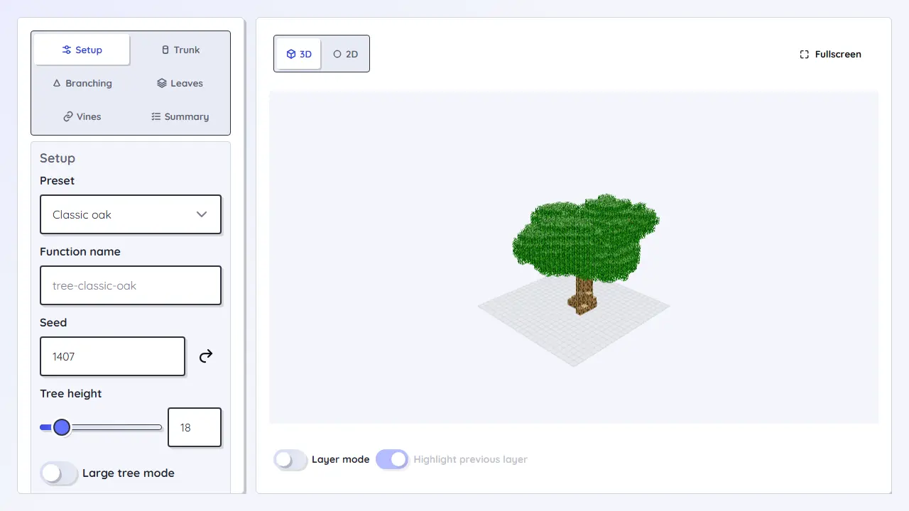 Minecraft Tree Generator teaser image
