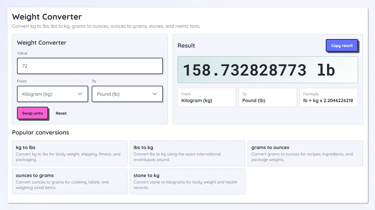 Weight Converter teaser image